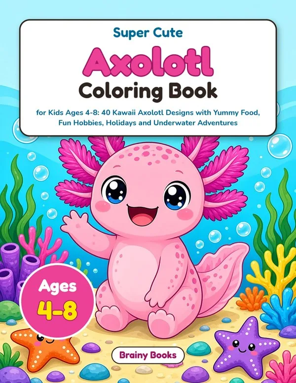 Axolotl Coloring Book cover