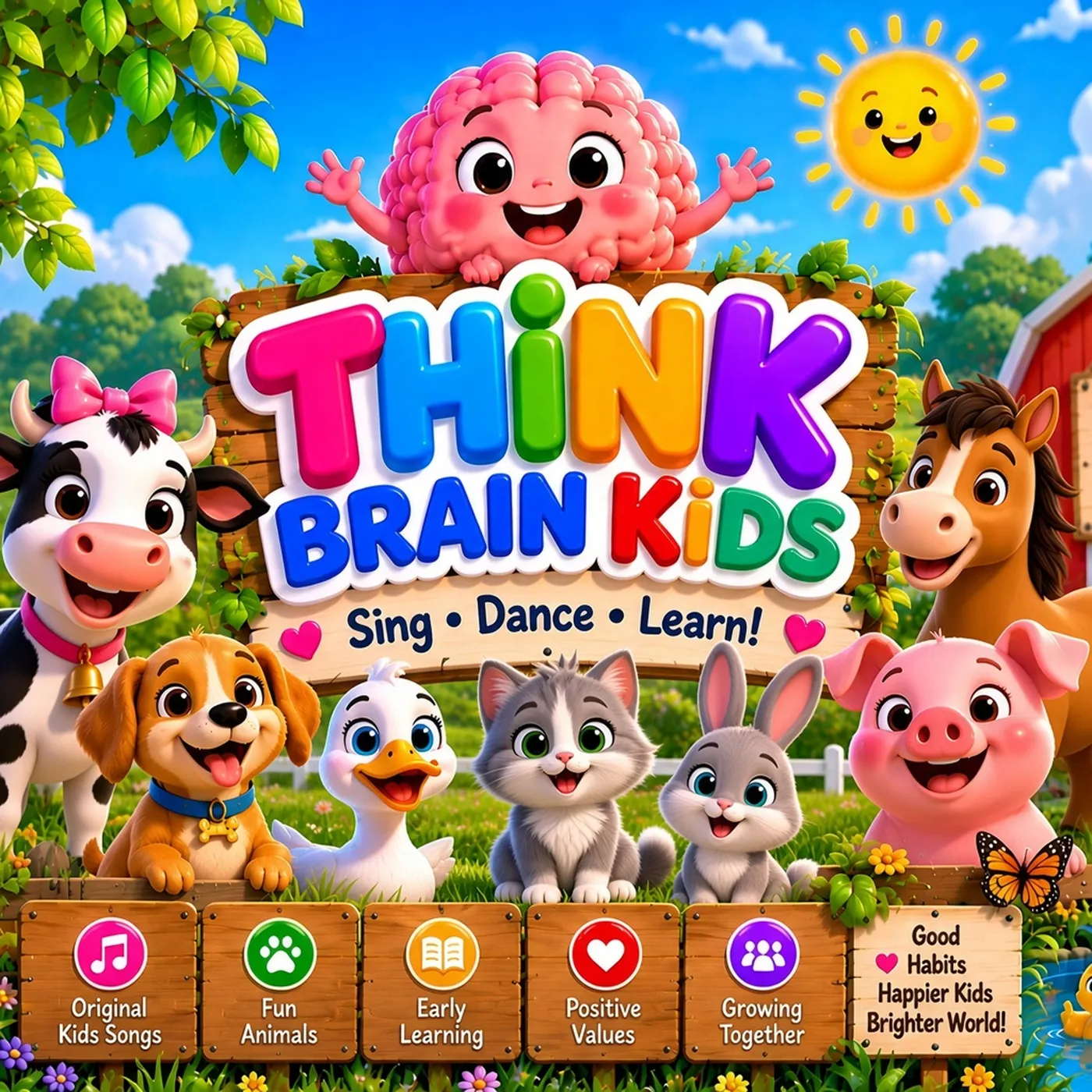 Think Brain Kids farm friends